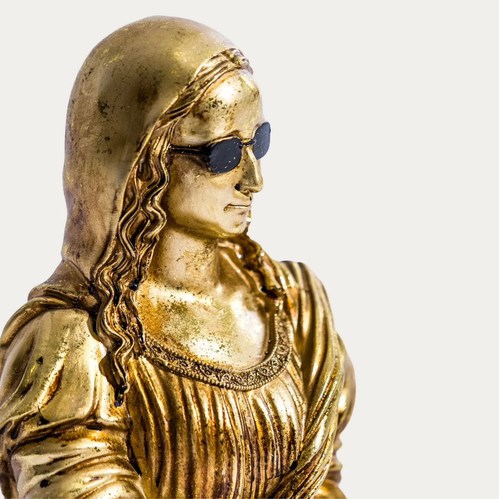Goldene Maria Skulptur 